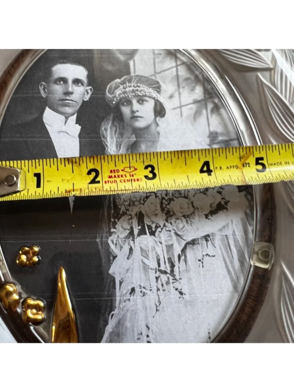 Vintage Bird of Paradise Mikasa Crystal Oval Photo Frame